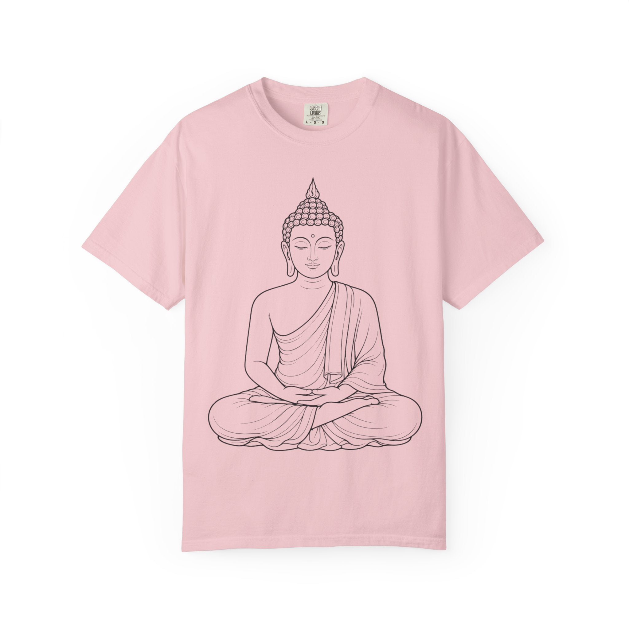 Buddha Line Art T-Shirt — Minimal Zen Graphic Tee