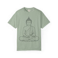 Buddha Line Art T-Shirt — Minimal Zen Graphic Tee