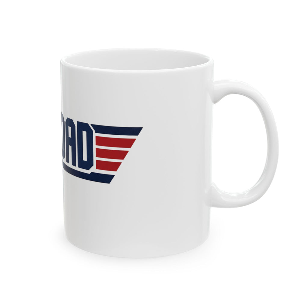 Top Dad Ceramic Mug — Patriotic Father’s Day Coffee Cup (11oz & 15oz)