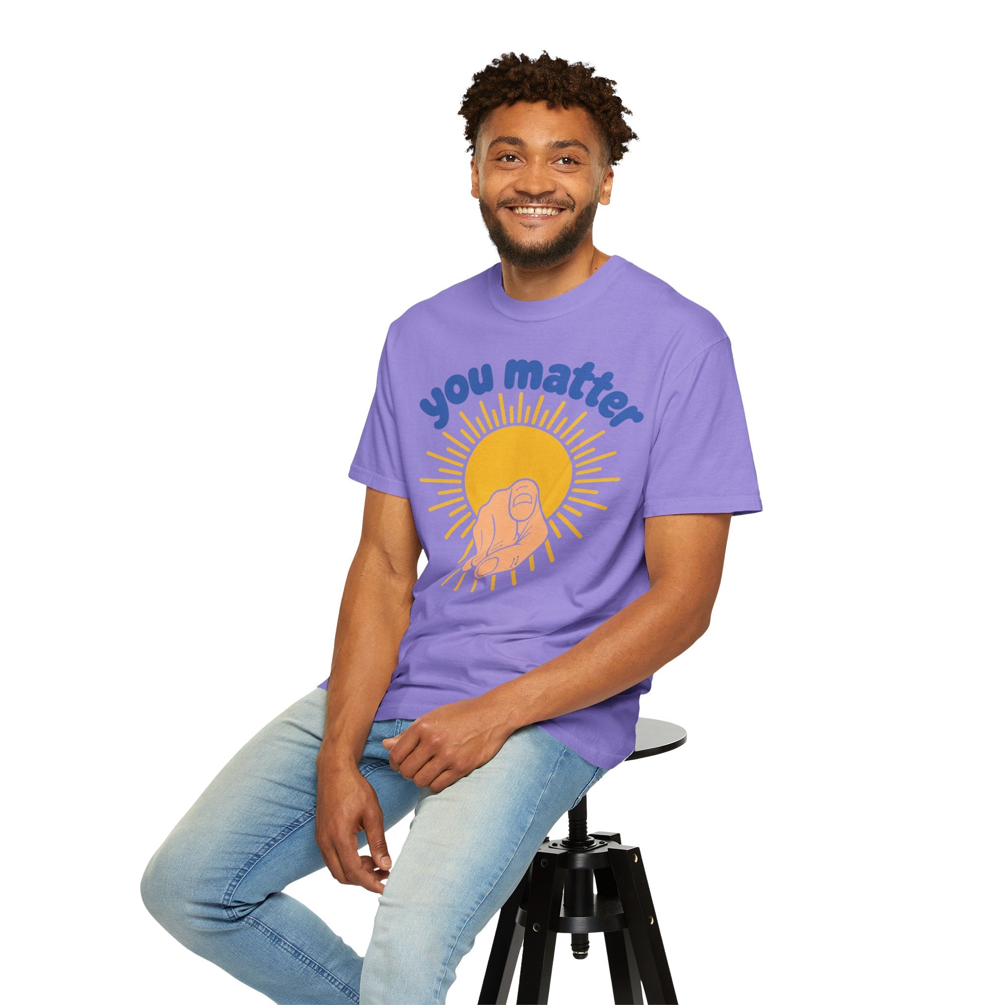 You Matter Sun Pointing T-Shirt — "You Matter" Graphic Tee