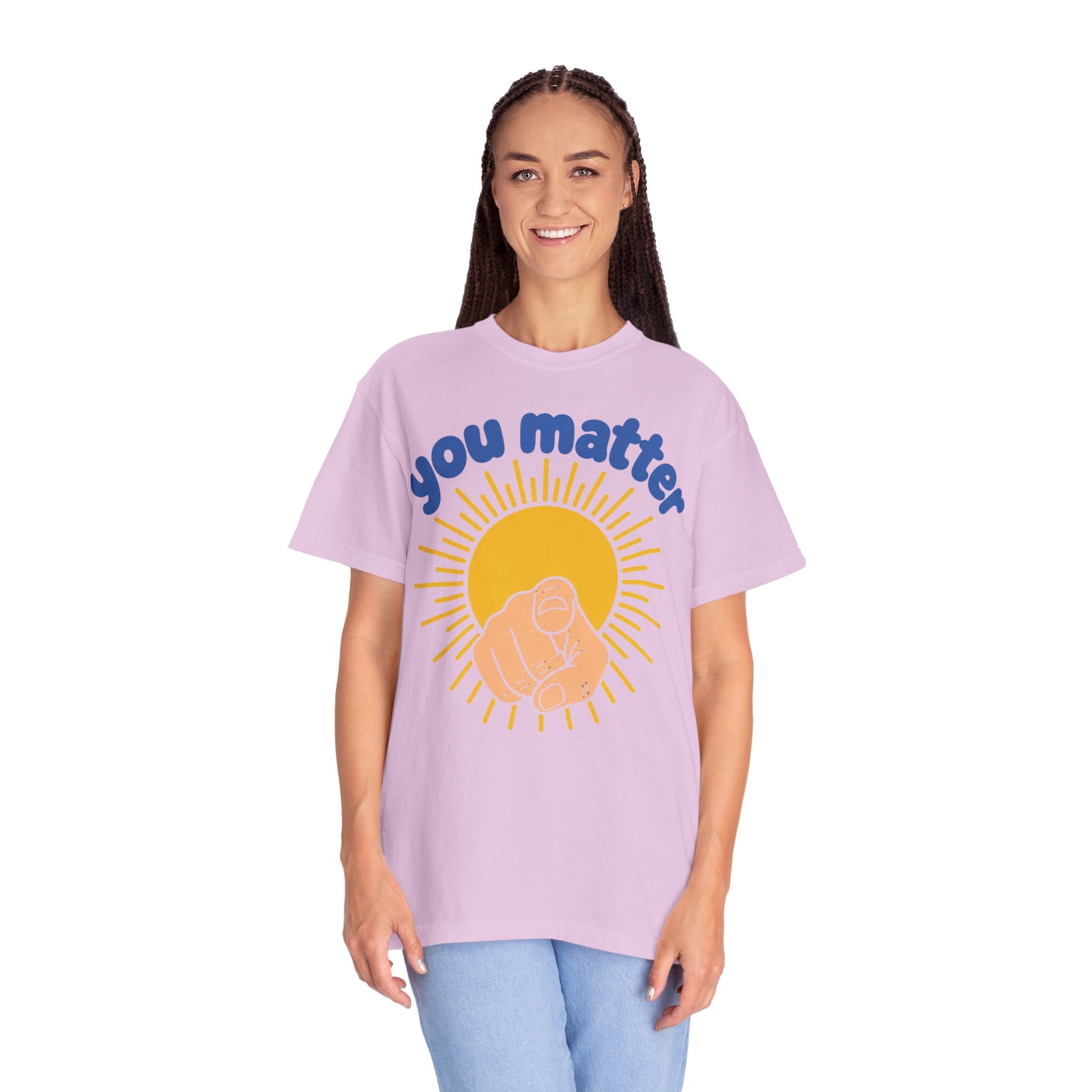 You Matter Sun Pointing T-Shirt — "You Matter" Graphic Tee
