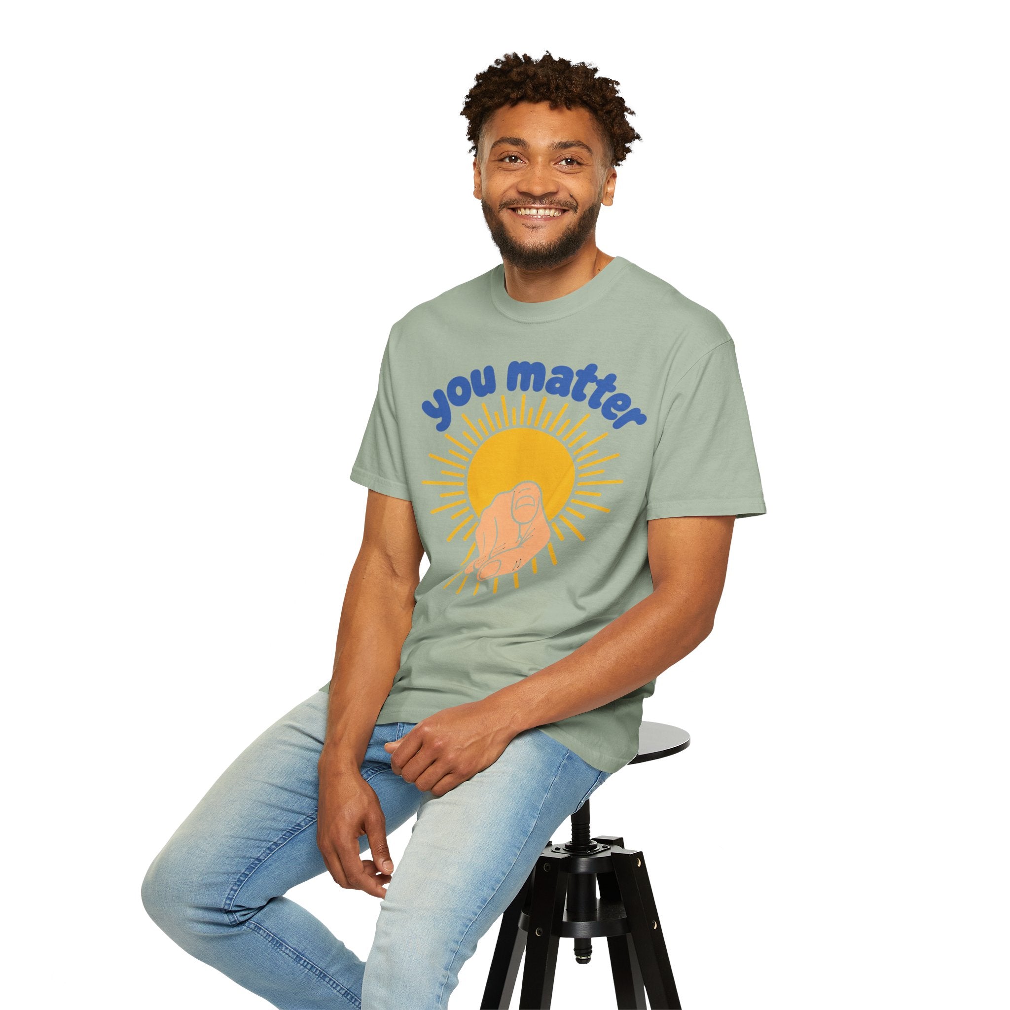 You Matter Sun Pointing T-Shirt — "You Matter" Graphic Tee