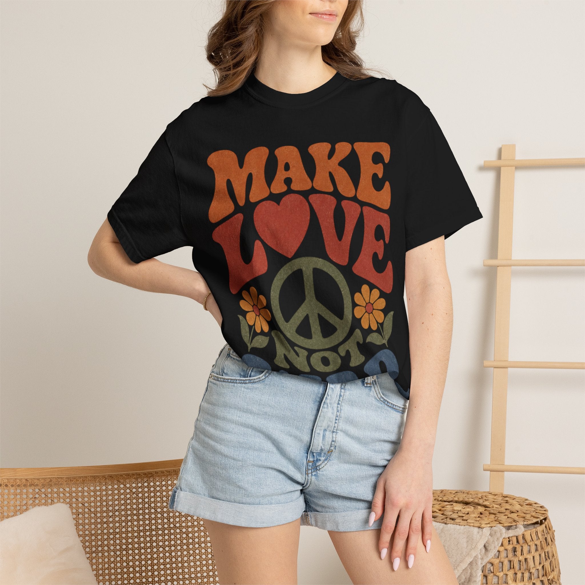 Make Love Not War Retro T-Shirt