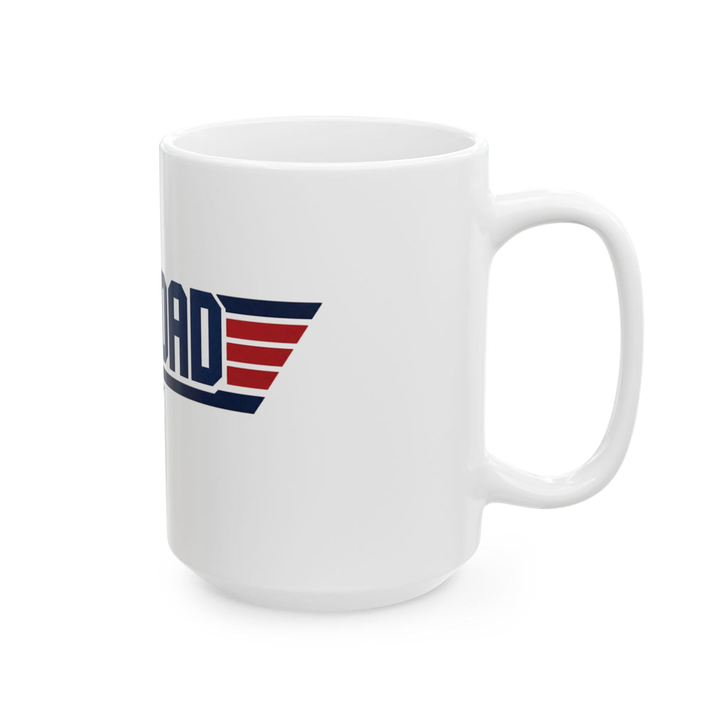 Top Dad Ceramic Mug — Patriotic Father’s Day Coffee Cup (11oz & 15oz)