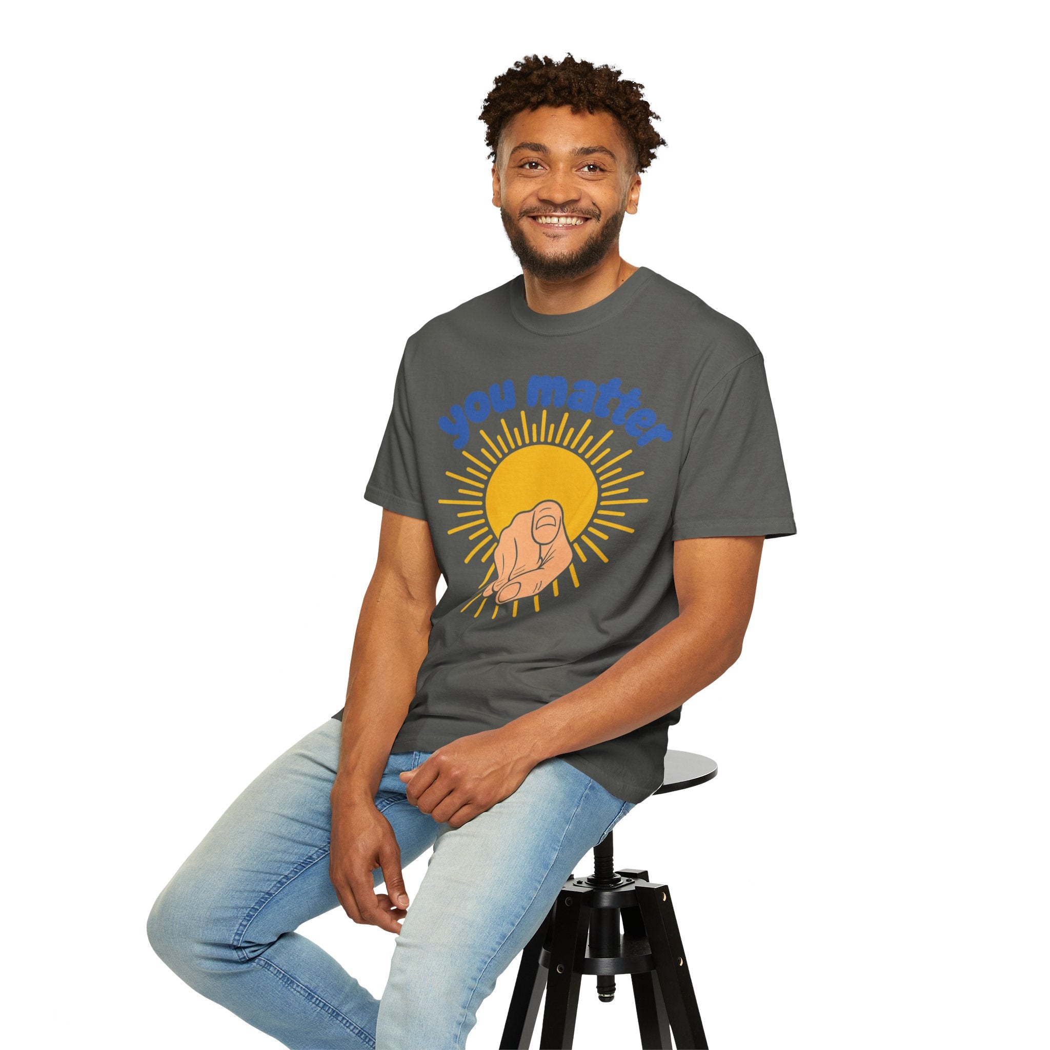 You Matter Sun Pointing T-Shirt — "You Matter" Graphic Tee