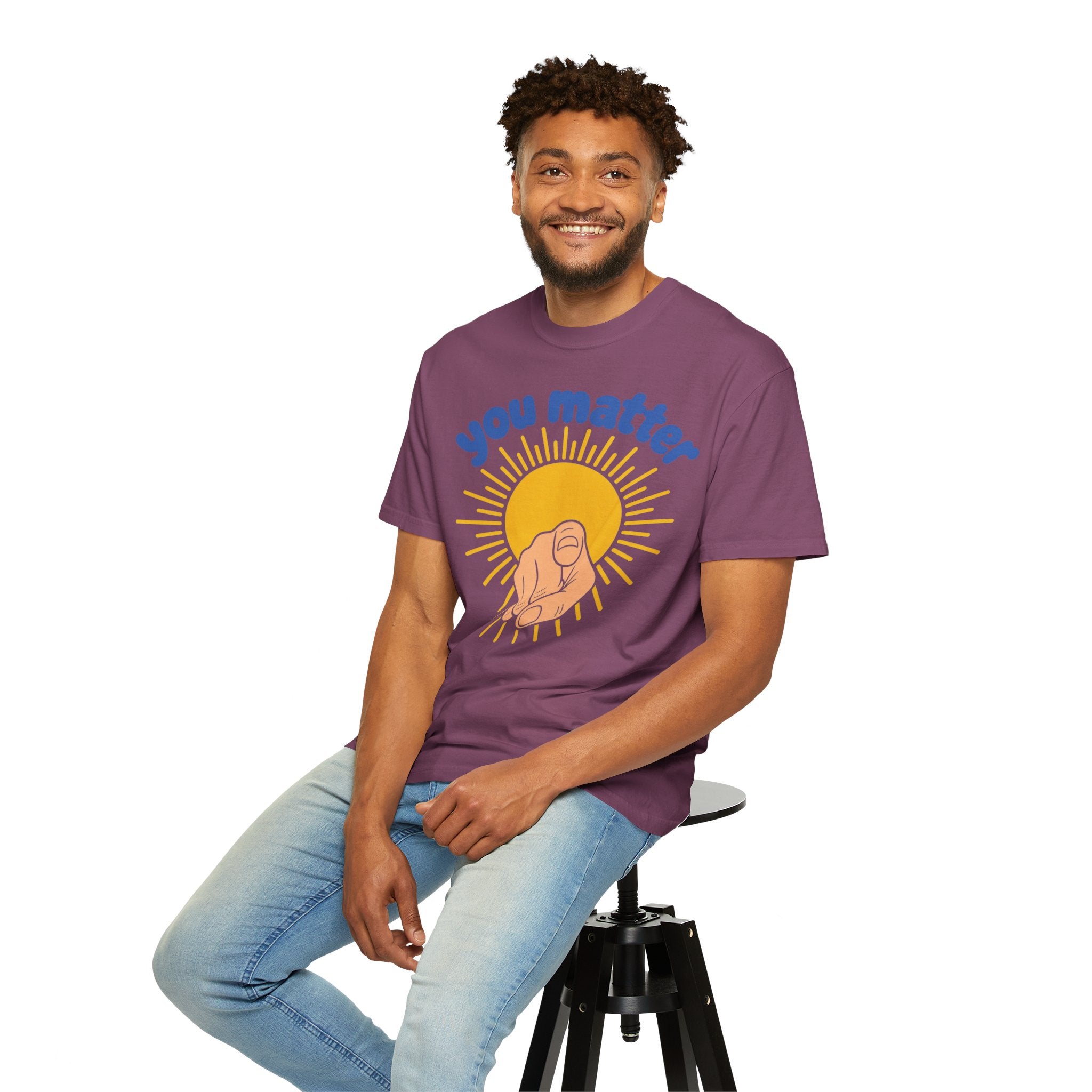 You Matter Sun Pointing T-Shirt — "You Matter" Graphic Tee