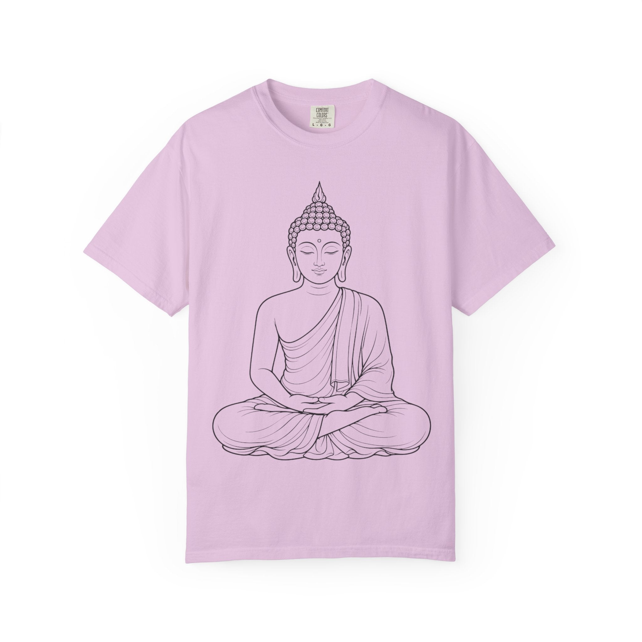 Buddha Line Art T-Shirt — Minimal Zen Graphic Tee